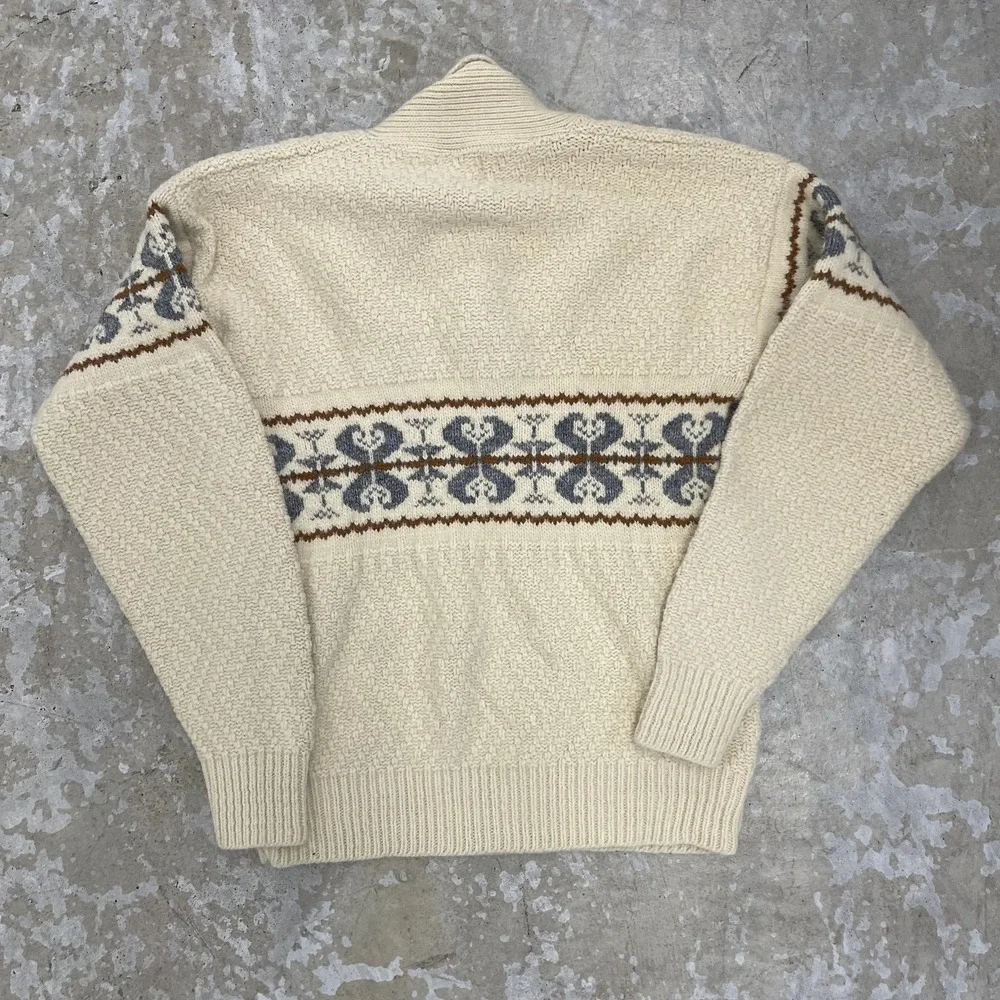 Vintage Kings Road Sweater Mens‎ Medium Shawl Collar Knit Pullover 70s